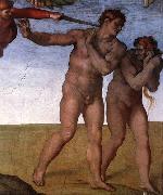 Michelangelo Buonarroti Expulsion from Garden of Eden oil painting reproduction